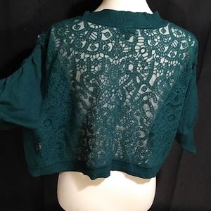 Gorgeous Torrid Teal Shrug Size 4